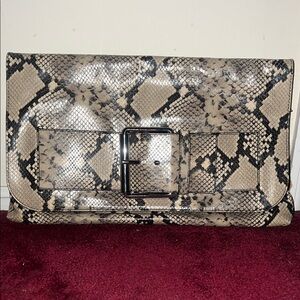 Tommy Hilfiger x Zendaya Snakeskin Oversized Clutch Bag